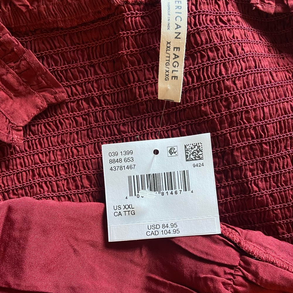 NWT American Eagle Catie Corset Midi Dress - Antique Rose - Picture 8 of 11